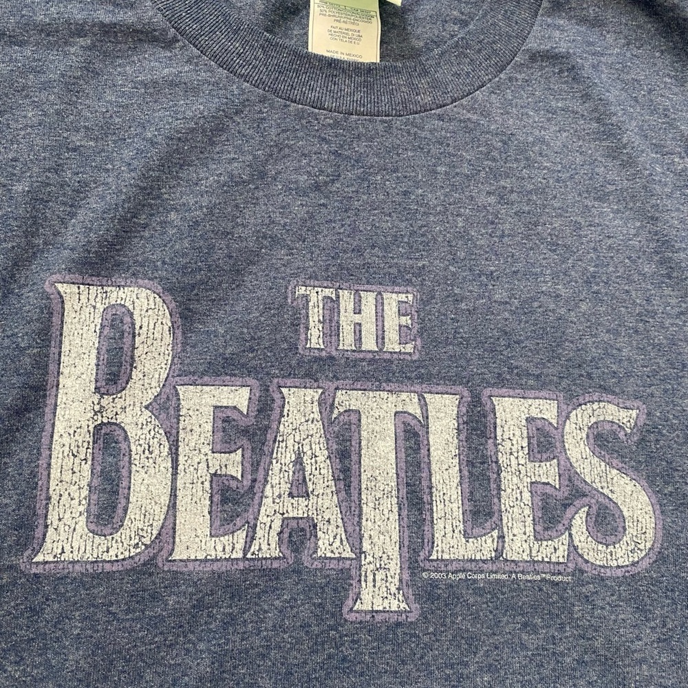 The Beatles Blue Men's T-Shirt XL - Picture 3 of 5
